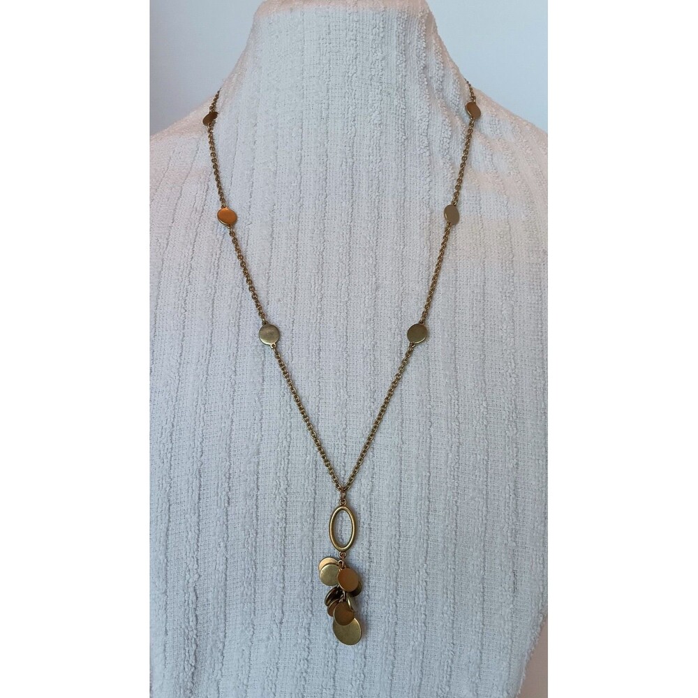 Premeir Designs Your Way Goldtone Cascading Discs Necklace 23 in